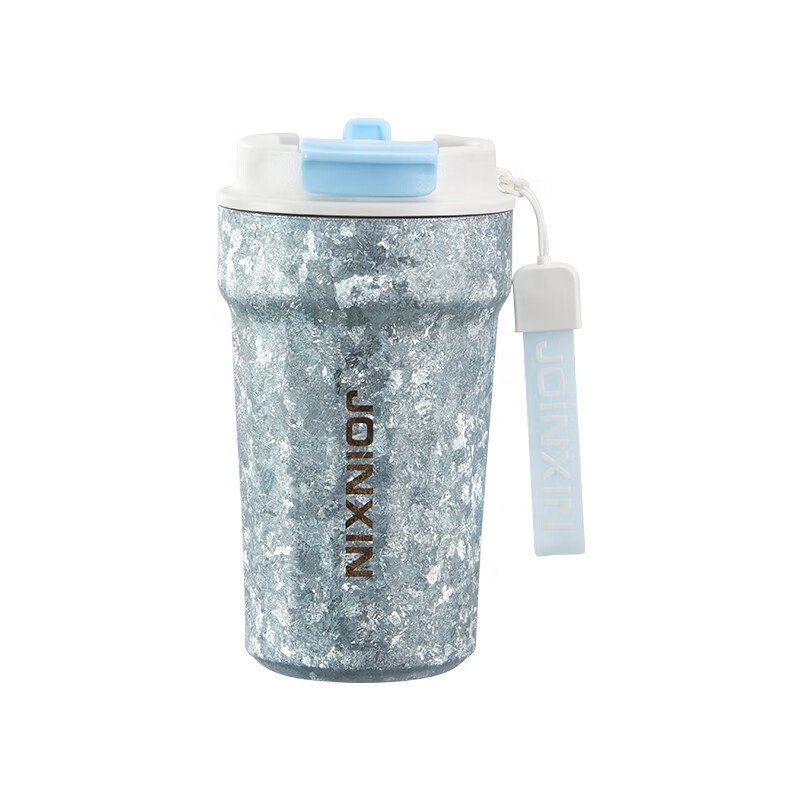 380ml portable double layer coffee mug milk juice mug titanium water bottle