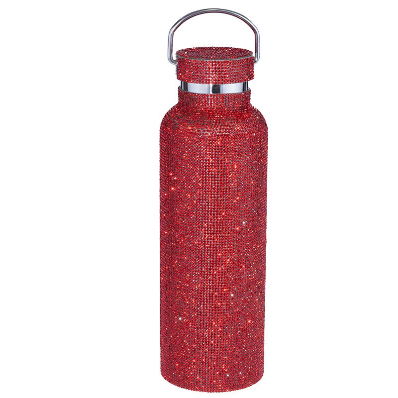 Designer Vacuum Flask Water Bottle Diamond Cup Gold Diamond Rhinestone Crystal 2023 Hot Sale Luxury Travel Shiny Smart Children