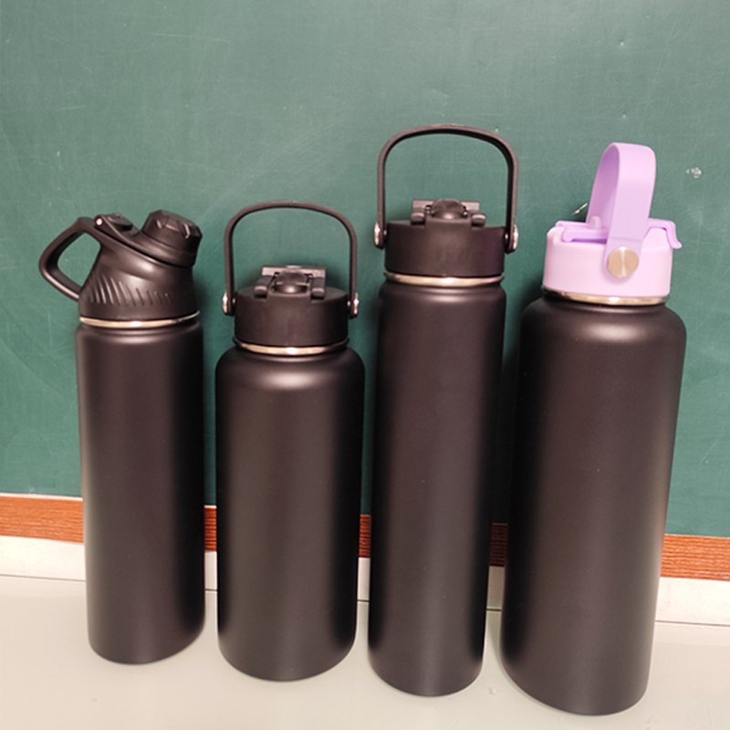 32oz 40oz 64oz 128oz Double Wall Stainless Steel Water Bottle Flask Sports Bottle With Handle and Lid