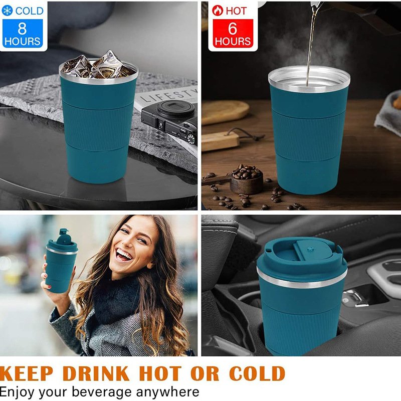 GC 12oz stainless steel insulated coffee mug bouteille d'eau water bottle stainless steel botella thermos mug