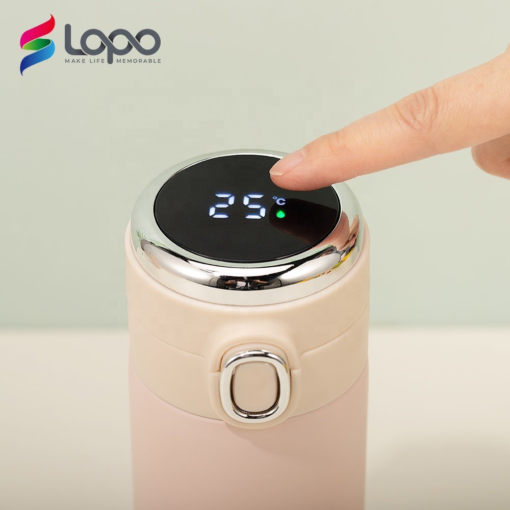 LOPO Double Wall Vacuum Insulated Thermos Beverage Water Bottle Stainless Steel Travel Mug 450ml