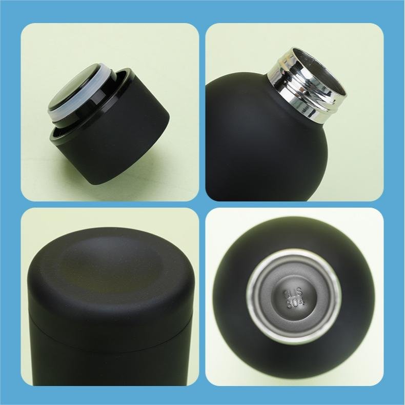 Drink 18/8 304 Matte Paint 350ml 500ml Small Mouth Double Wall Vacuum Flasks Stainless Steel Water Bottle Cup Handle