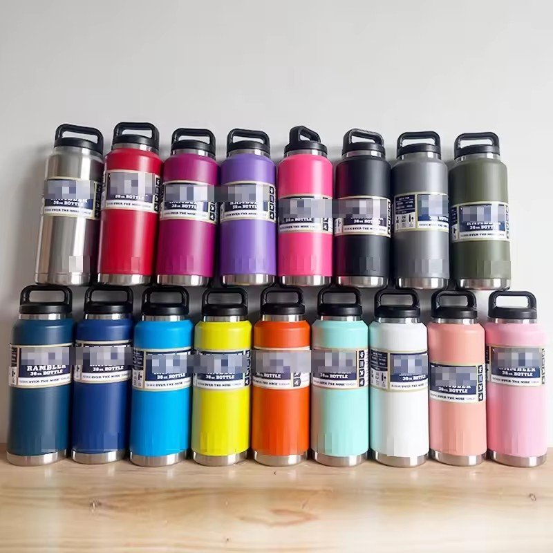 202 oz 30 oz 18 oz 36 oz Double Wall Vacuum Insulated Stainless Steel yetisrambler Water Bottle with Straw Lids