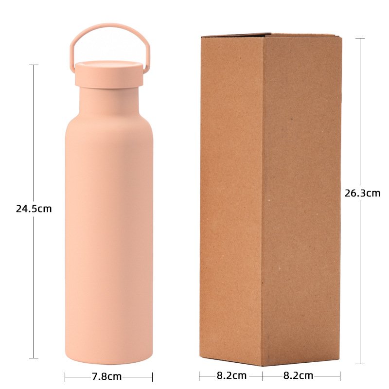 Custom frosted soft touch double wall insulated direct drinking adults stainless steel water bottle 500ml vacuum flasks