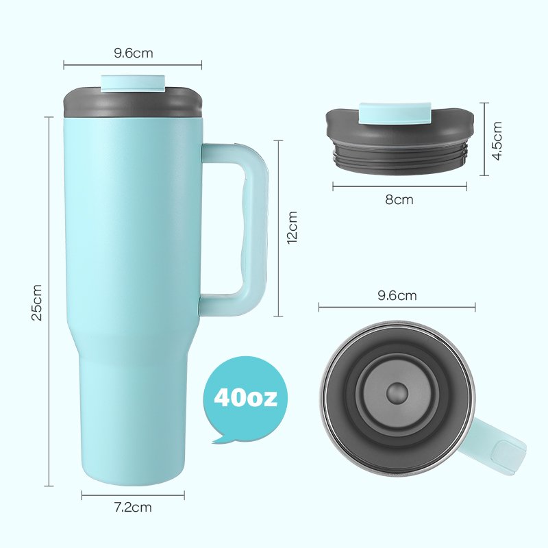 2024 New design 40oz Mugs and cup wholesale for travel 304 stainless steel BPA free Leak proof with handle tumbler for pet lover