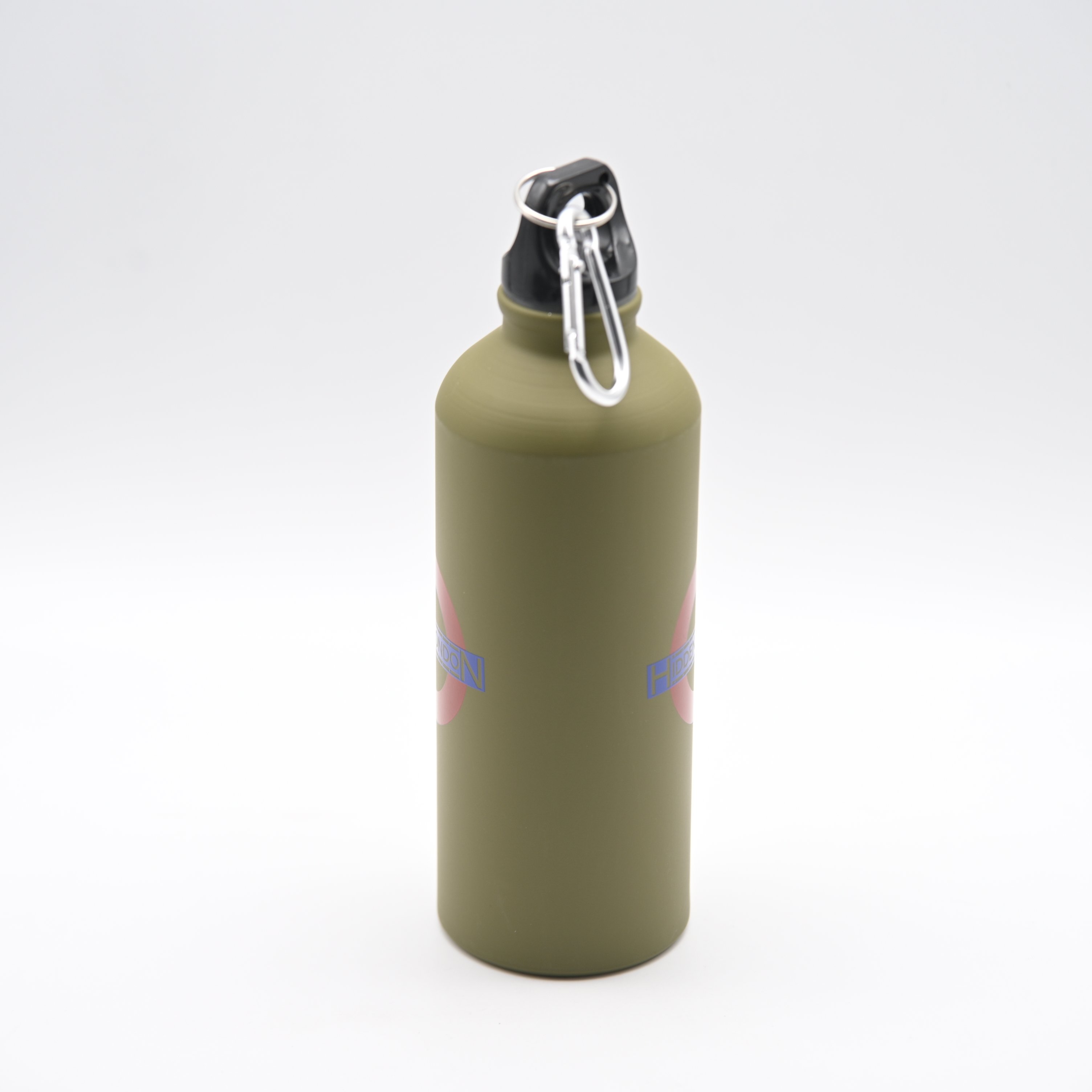 Recycled Aluminum metal logo custom 500ml 750ml outdoor drink cycling camping thermal bicycle water bottle with carabiner