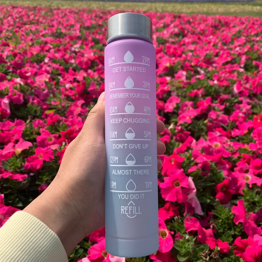 2L Water Bottle Motivational Drinking Bottle With Time Marker Large Capacity Portable Reusable Plastic motivational water bottle