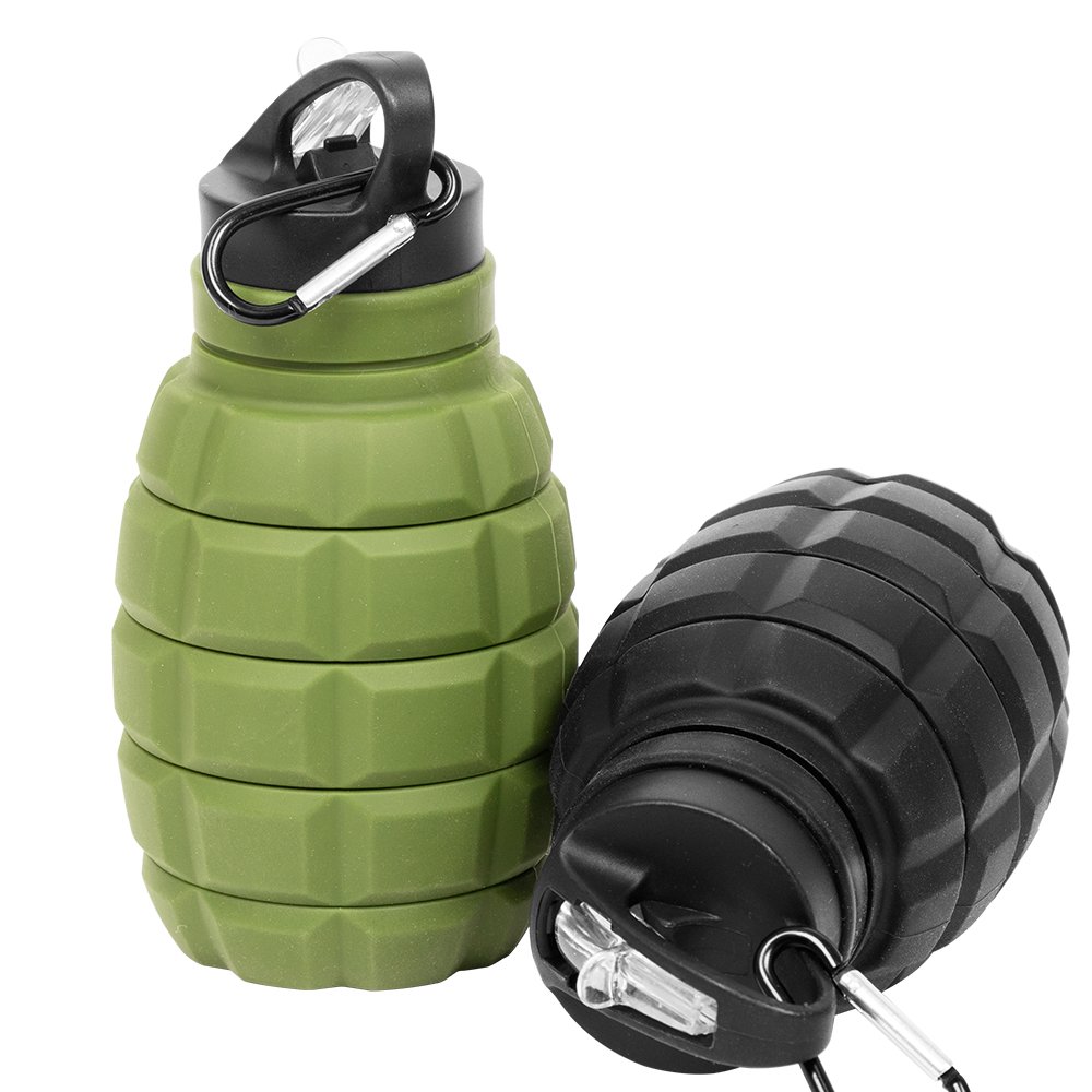 MKAS Folding Collapsible Silicone Water Bottle Bpa Free Foldable Custom Logo Wholesale Silicone Collapsible Water Bottle