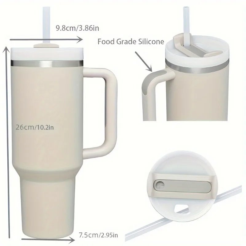 Lingyue custom 40oz car flask bottle stainless steel water bottles mug sublimation tumbler with Lid Handle