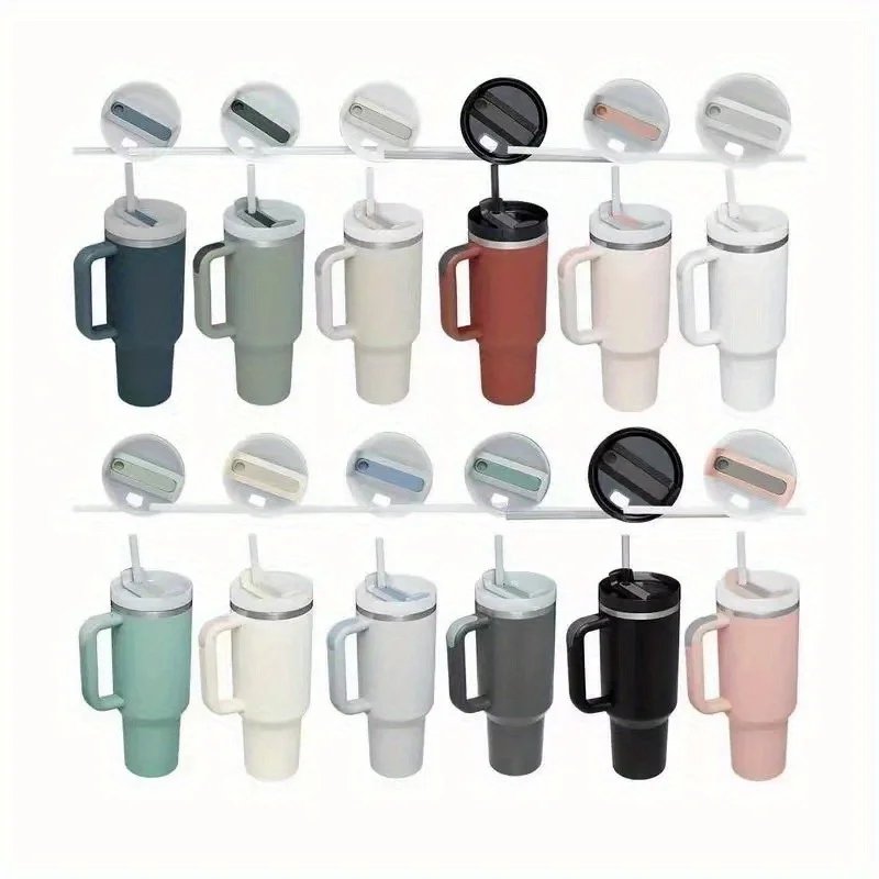 Lingyue custom 40oz car flask bottle stainless steel water bottles mug sublimation tumbler with Lid Handle