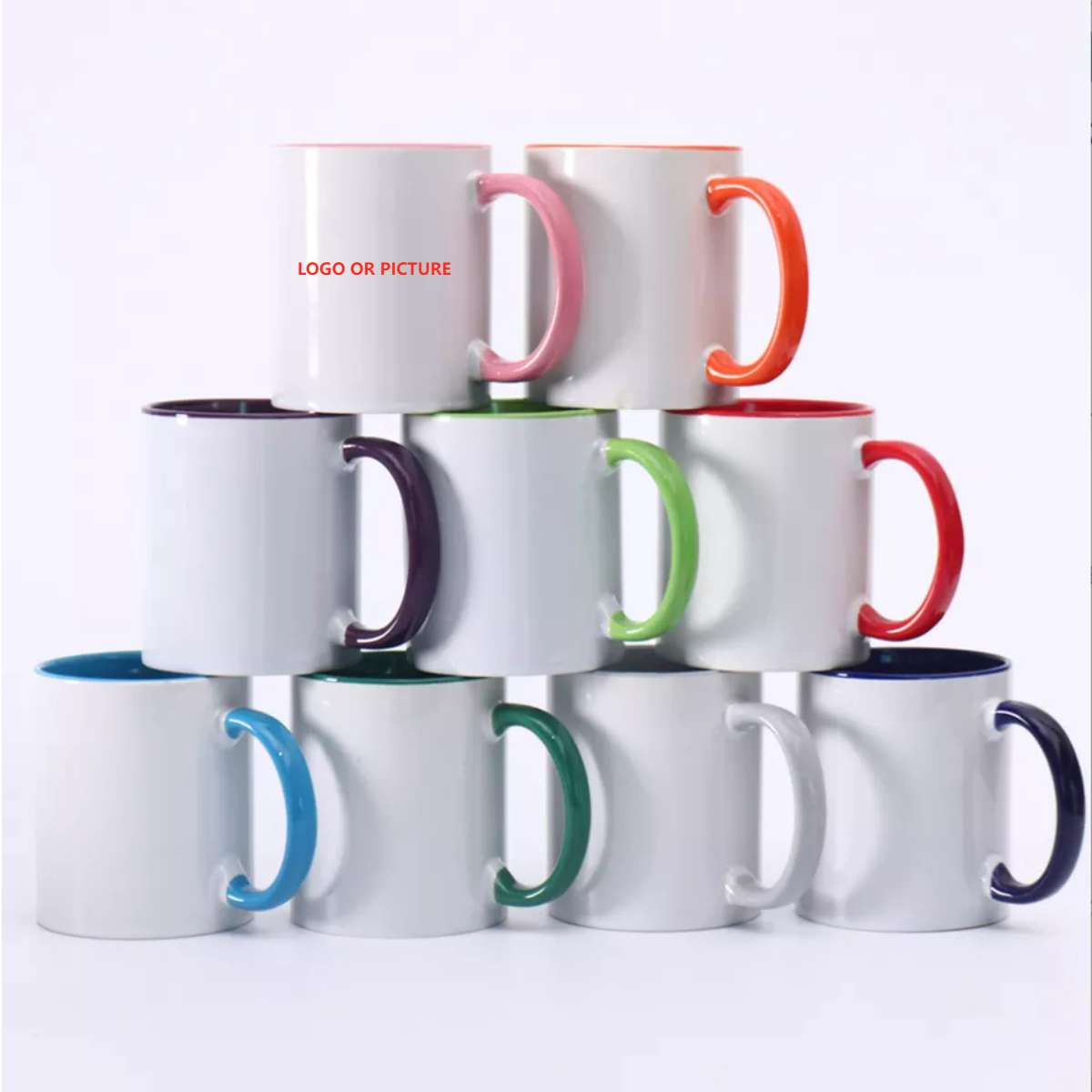 Customized Mug Logo With Box White Ceramic Coffee Mugs Customizable 11oz Blank Sublimation Mug Give Away Gifts