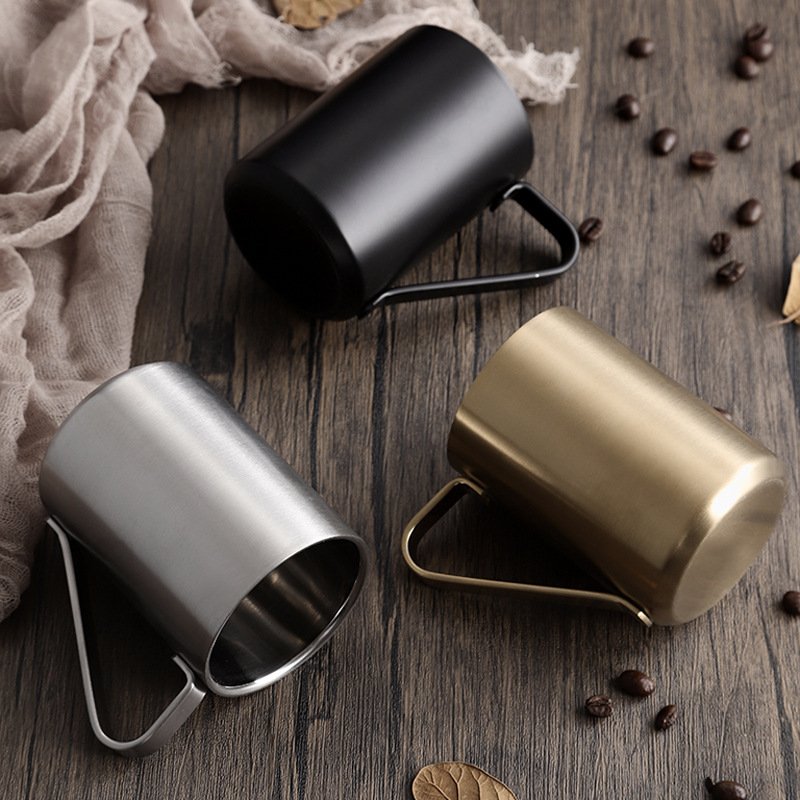 304 stainless steel double layer coffee cup with anti-hot factory direct Outdoor Camping mug breakfast milk cup