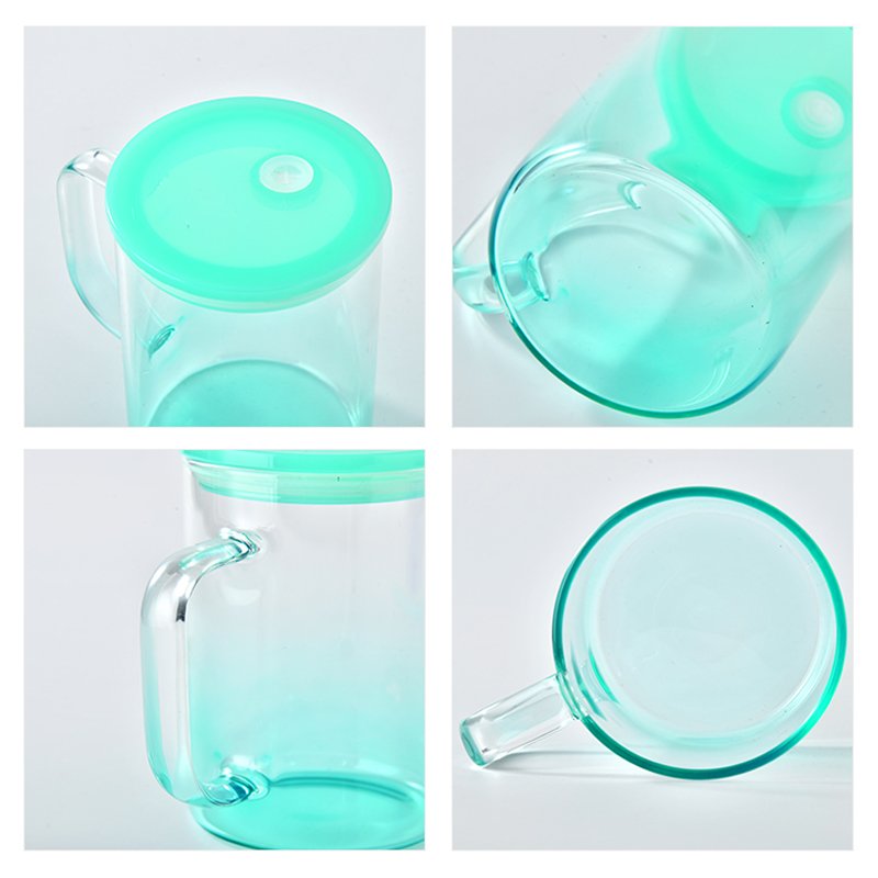 Custom 17oz Transparent Gradient Glass Mug Sublimation Blank Clear Ombre Jelly Glass Coffee Mug