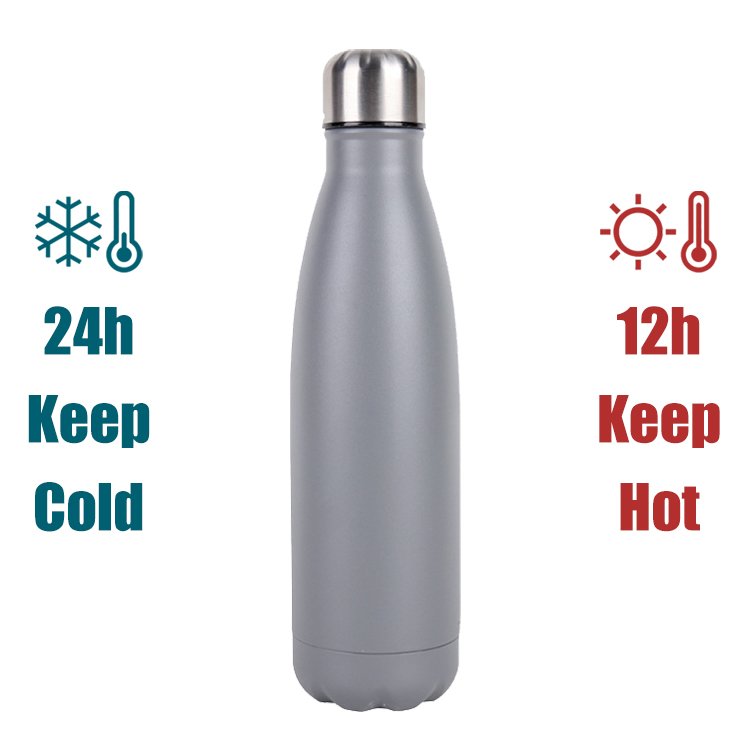 Double Wall Thermal Vacuum Flask Insulated Outdoor Sports Drink Cola Shaped 18/8 Stainless Steel Water Bottles with Custom Logo