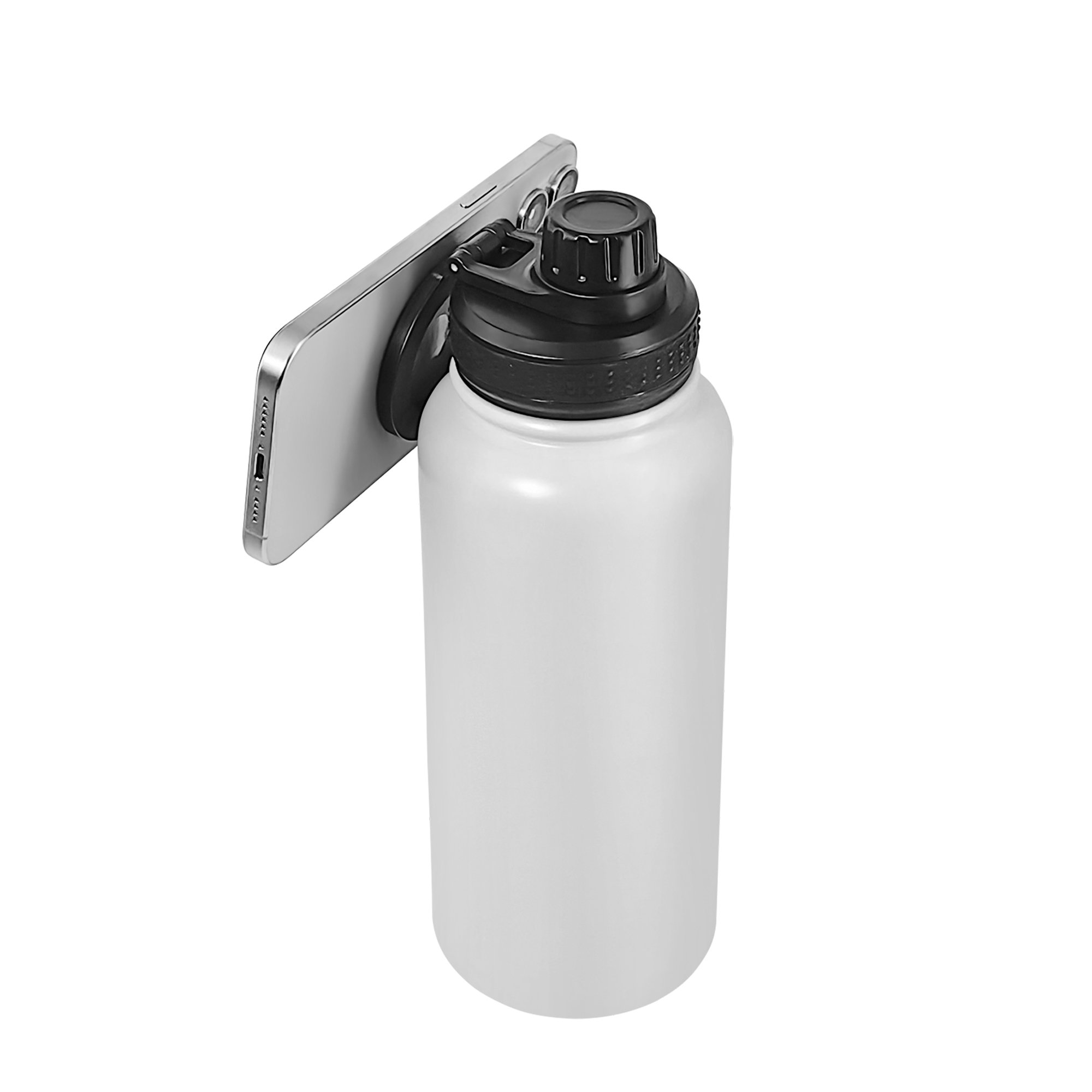 600 1000 1200 ml Double Wall Stainless Steel Custom Printed Suppliers Sport Wholesale Water Bottle with phone Magnetic holder