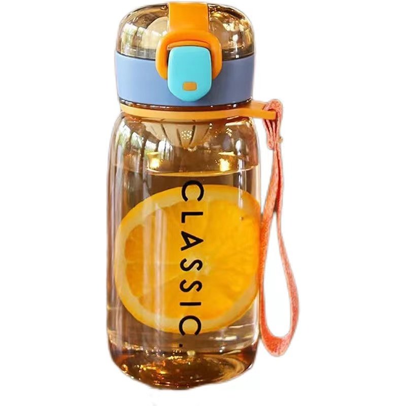 400-500ML Leak Proof Lid With One Click Open Plastic Drinking Water Bottle For Sports Large Capacity