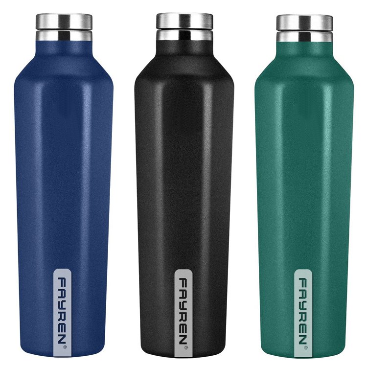 FAYREN Custom Insulated Double Wall Stainless Steel 18/8 Water Bottle Vacuum Flasks Thermos Outdoor Traveling With Portable Bag