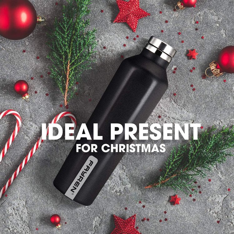 FAYREN Custom Insulated Double Wall Stainless Steel 18/8 Water Bottle Vacuum Flasks Thermos Outdoor Traveling With Portable Bag