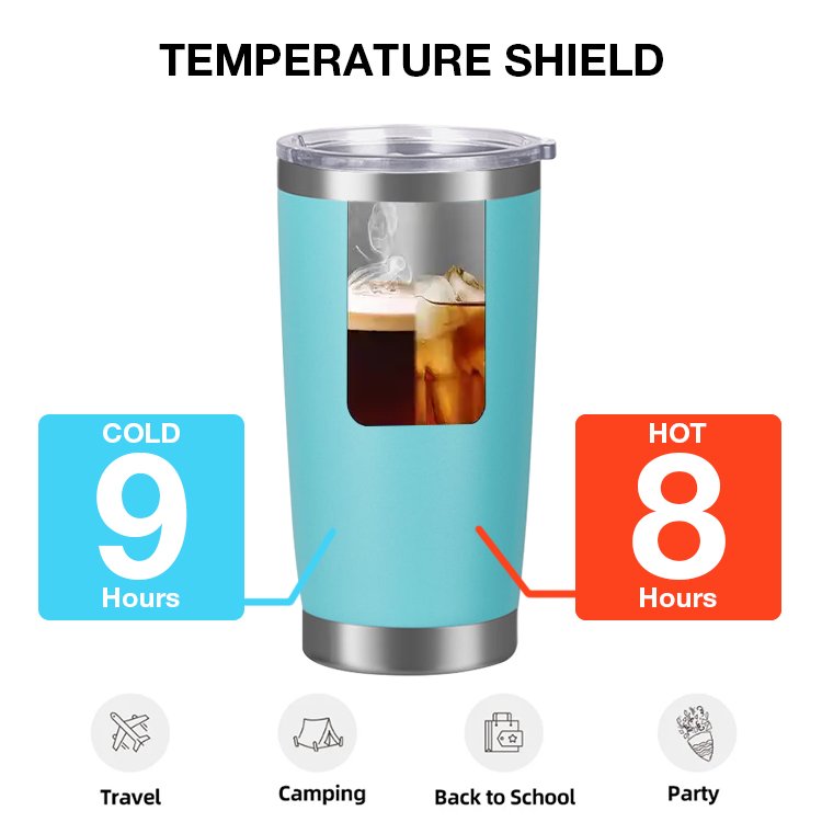 Wholesale 20oz 30oz Powder Coated Metal Stainless Steel Double Wall Insulated Vacuum Cup Coffee Tumblers Custom Travel Mugs