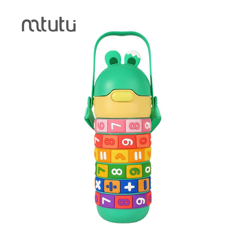 Popular Design Number Calculate Straw Hot Thermo Cups Vacuum Flask Double Wall Vacuum Insulated Thermos For Children