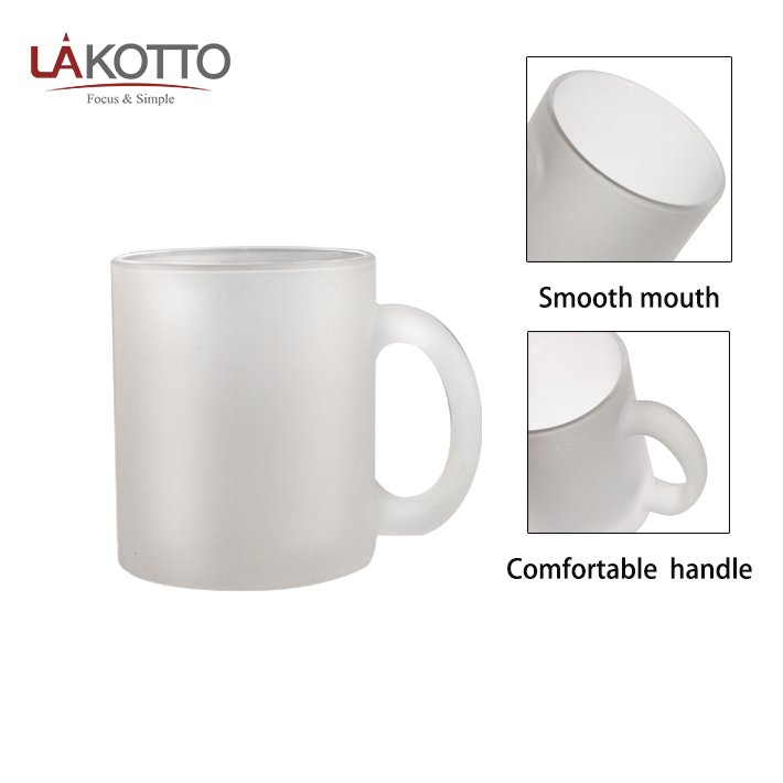 High Quality borosilicate drinking coffee glass cup FROSTY glass mugs with comfortable handle