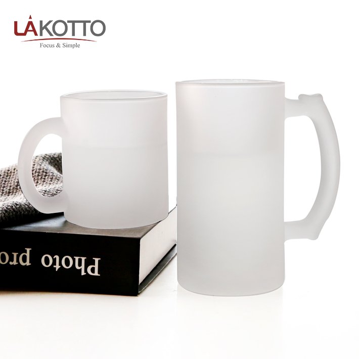 High Quality borosilicate drinking coffee glass cup FROSTY glass mugs with comfortable handle