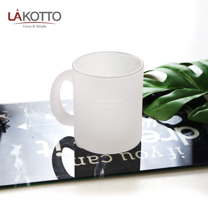 High Quality borosilicate drinking coffee glass cup FROSTY glass mugs with comfortable handle
