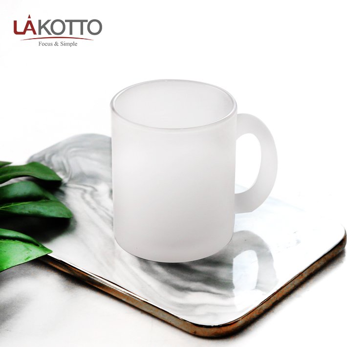 High Quality borosilicate drinking coffee glass cup FROSTY glass mugs with comfortable handle
