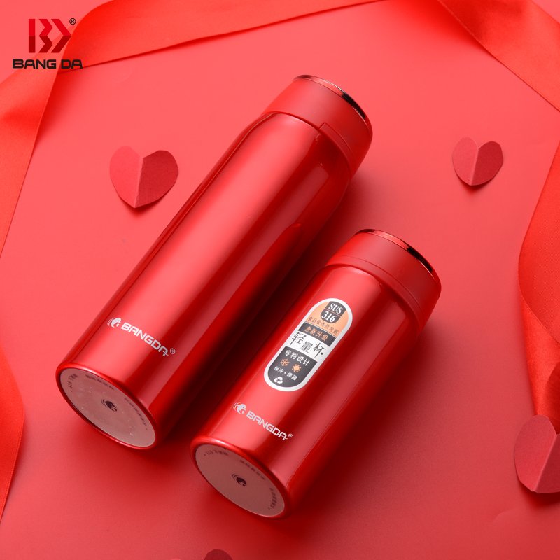 Double Walled Thermos Hot Water Vacuum Flask 500ml 316 SS High Quality Stainless Steel CLASSIC Office Cup HANDGRIP OEM Welcomed