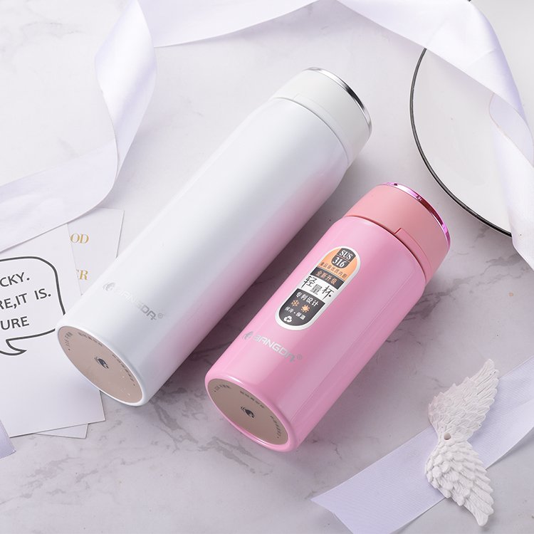 Double Walled Thermos Hot Water Vacuum Flask 500ml 316 SS High Quality Stainless Steel CLASSIC Office Cup HANDGRIP OEM Welcomed