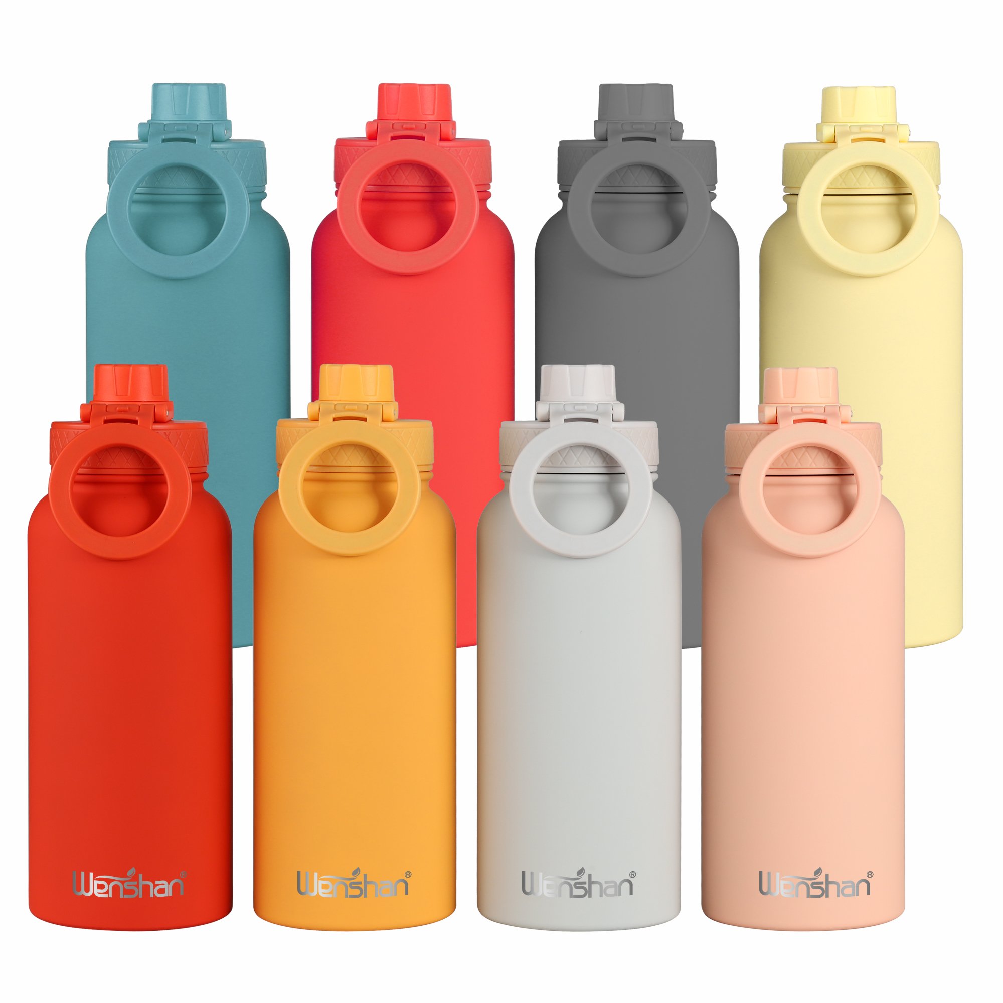 Dual Wall Stainless Steel Vacuum Flask New Water Bottle with Magnetic Phone Holder Sports Handle Lid Convenient Travel Drinking