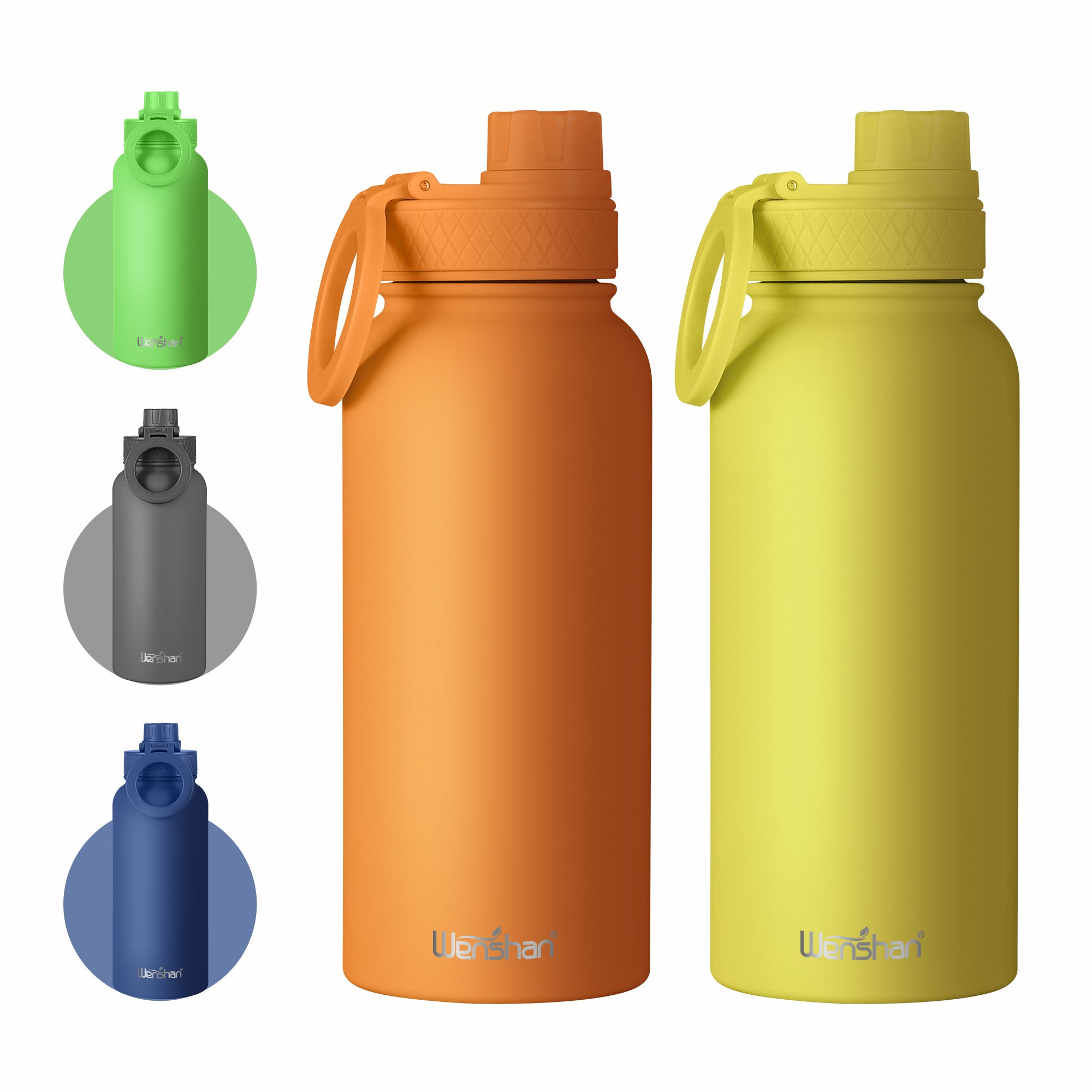 Dual Wall Stainless Steel Vacuum Flask New Water Bottle with Magnetic Phone Holder Sports Handle Lid Convenient Travel Drinking