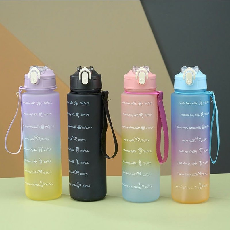A005 Sports Water Bottle 3pcs/Set Motivational Water Bottle for Male Female Set 2000ML 900ML 280ML Portable Reusable Summer Cups