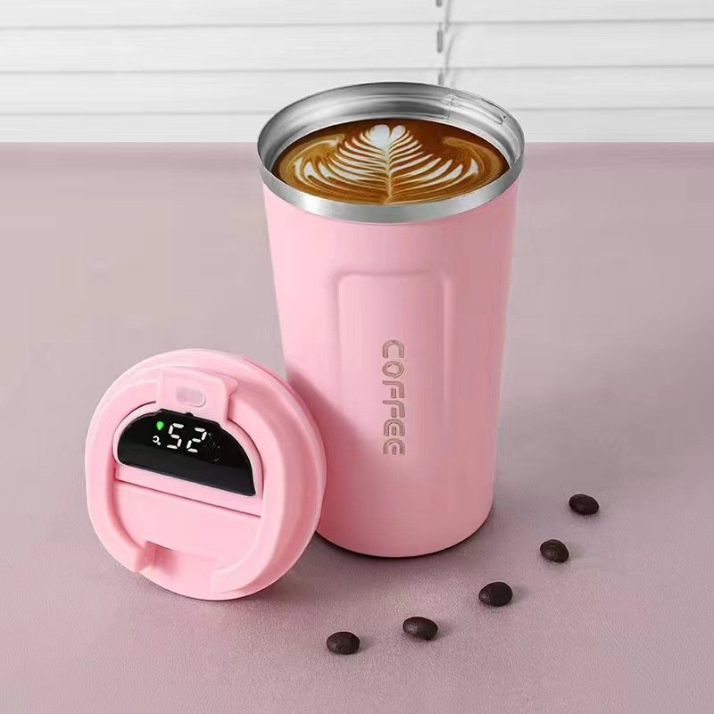 Intelligent Temperature Display Stainless Steel Thermos Cup Travel Coffee Mug Smart Coffee Tumbler Thermos