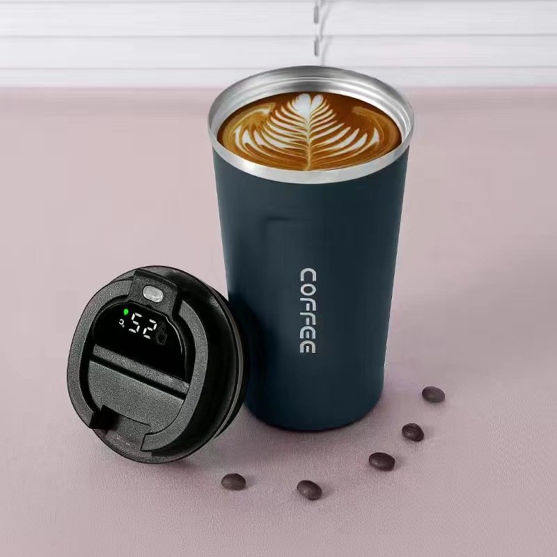 Intelligent Temperature Display Stainless Steel Thermos Cup Travel Coffee Mug Smart Coffee Tumbler Thermos