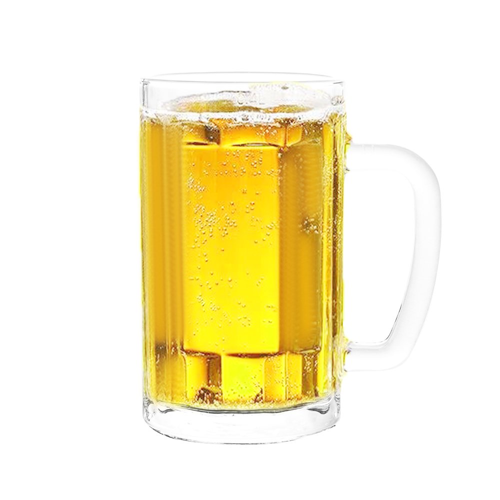 NOVARE Factory Wholesale 380 ml Custom Beer Mug Heavy Base Beer Glass Cup with Handle