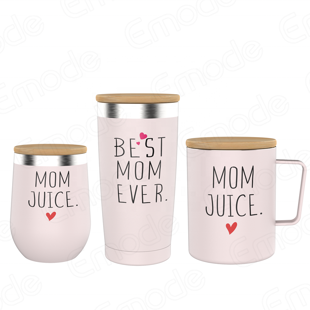 Sublimation 8oz 12 oz Coffee Mug with Handle and Lid,Double Wall Vacuum Insulated Camping Mug Stainless Steel Travel Tumbler Cup