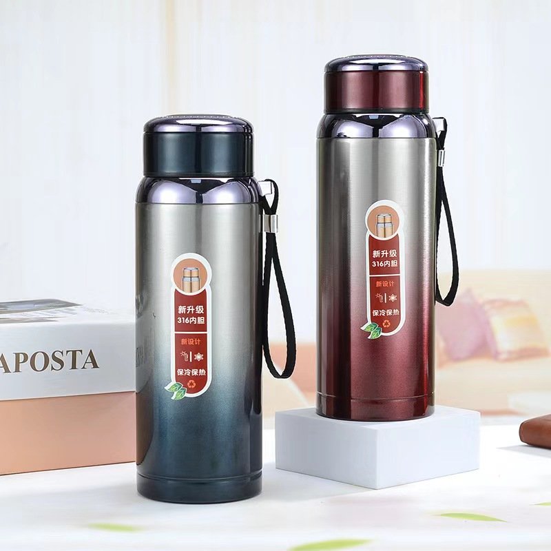 custom metal cup insulated sport GYM water bottle stainless steel vacuum travel mug