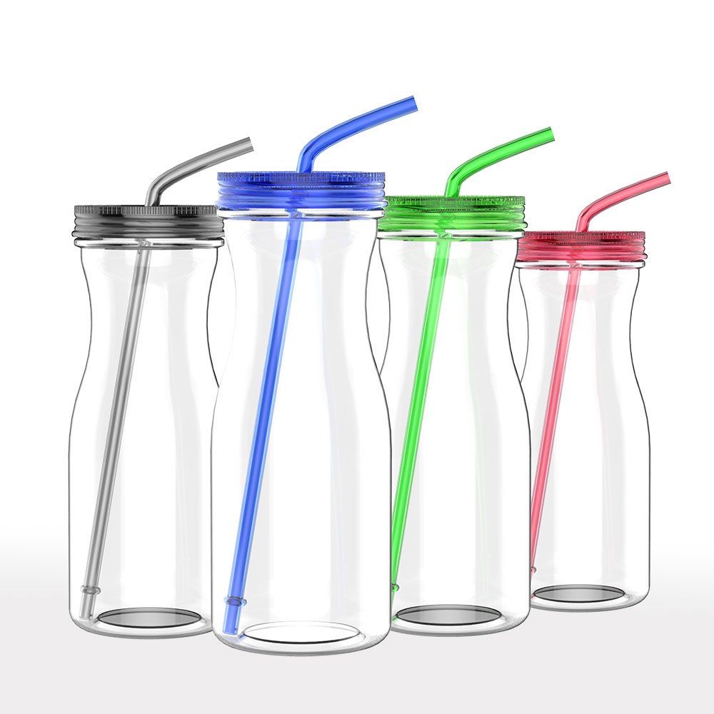 970ml 33oz New Design Easy Hold Plastic Coffee Mug Beer Mug with Straw and Lid