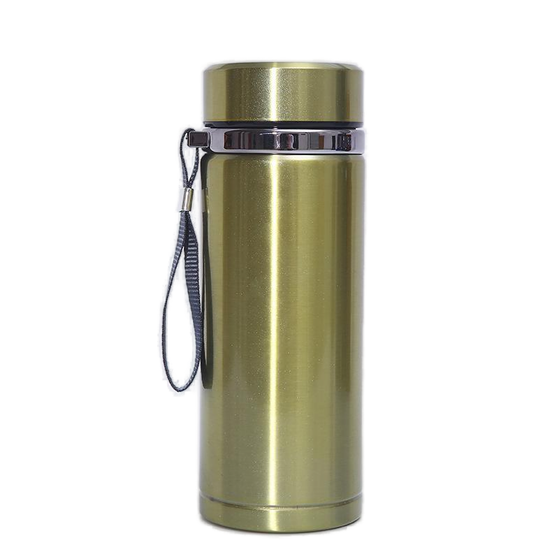GZYSL 500ml Custom Logo Printing Double Walled Insulated Stainless Steel Vacuum Flask Portable Simple Outdoor Water Bottle