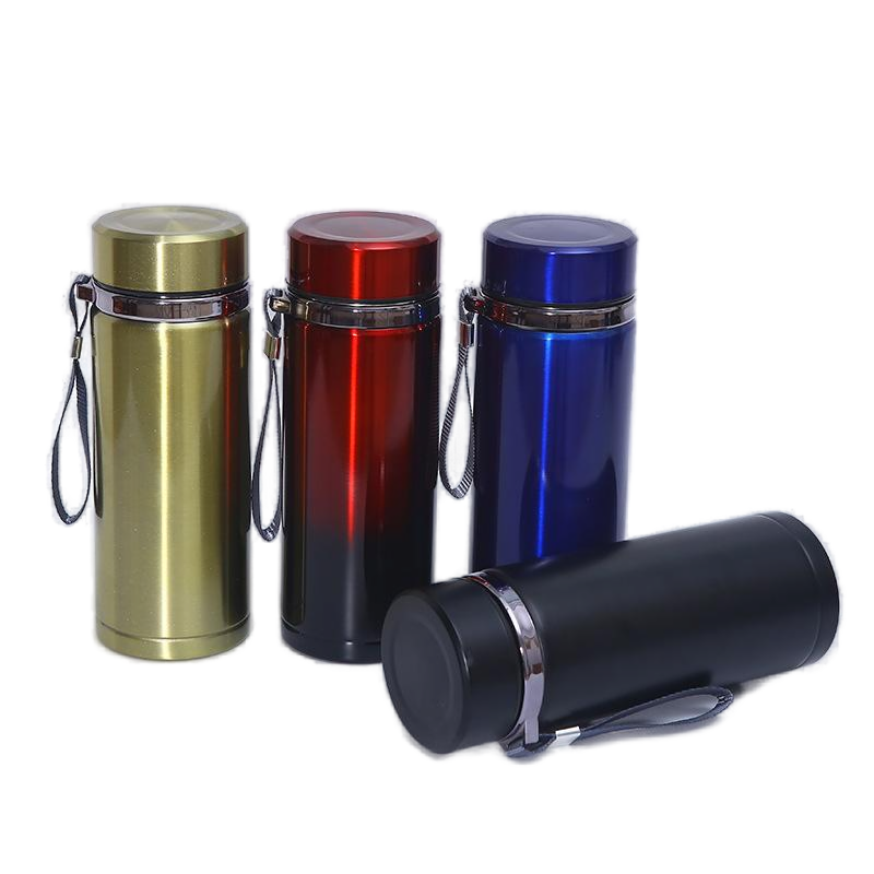 GZYSL 500ml Custom Logo Printing Double Walled Insulated Stainless Steel Vacuum Flask Portable Simple Outdoor Water Bottle