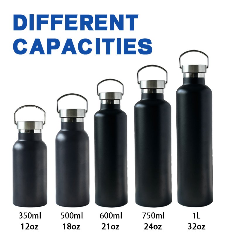 Customized Stainless Steel Metal Drink Bottle Double Walled Vacuum Flask Thermal Insulated Sport Water Bottles With Custom Logo
