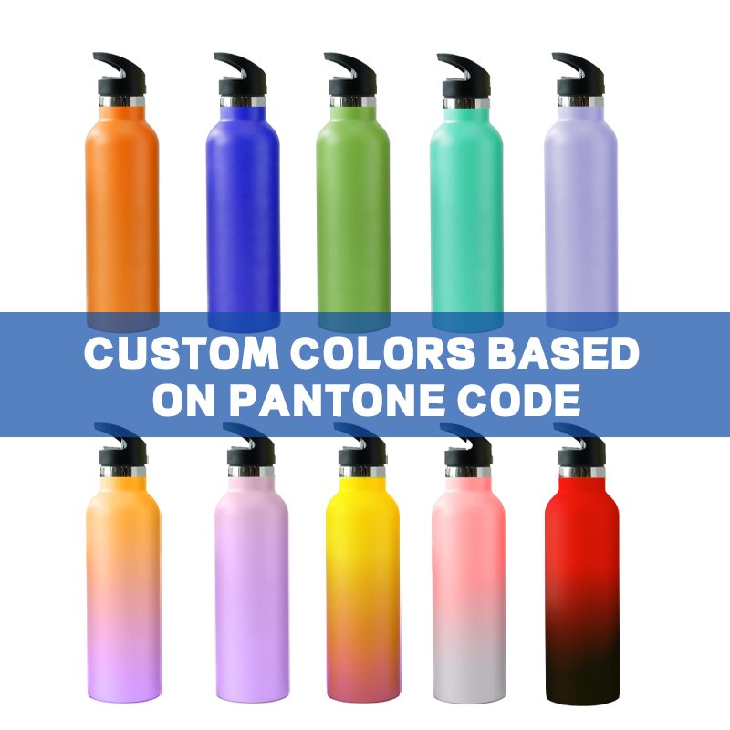 Customized Stainless Steel Metal Drink Bottle Double Walled Vacuum Flask Thermal Insulated Sport Water Bottles With Custom Logo