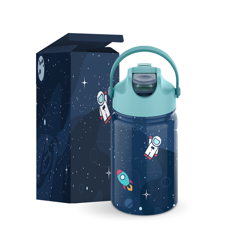 Best Selling Portable Customized Logo Stainless Steel Kids Drinking Insulated Water Bottle With Straw Lid