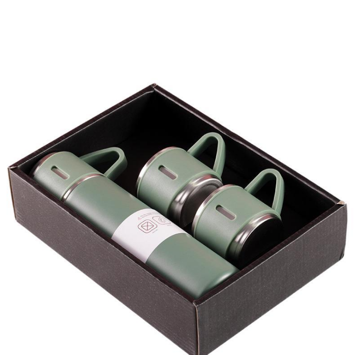 new Christmas business custom gift logo travel coffee outdoor tea 304 stainless steel vacuum flask set gift box
