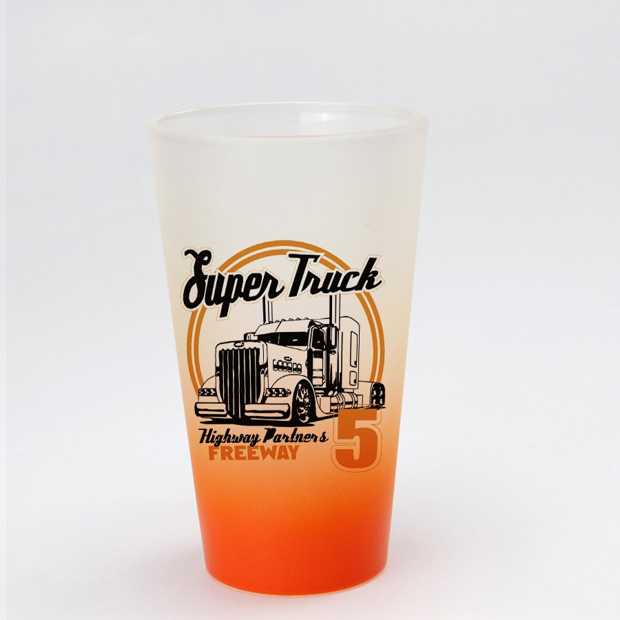 Sublimation Frosted Glasses Gradient cup Colorful Rainbow Series Cups Glass Cup Drinking Cone Mug 17oz