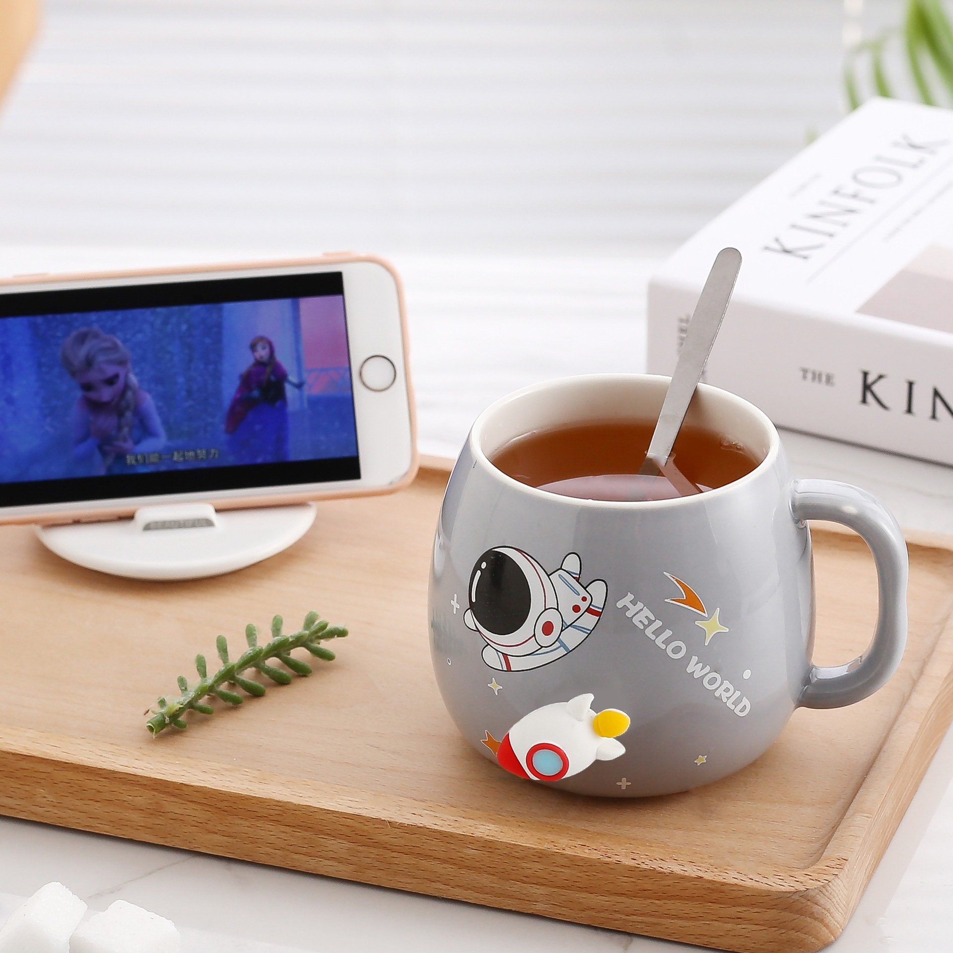 Cute creative cartoon ceramic cup,home Office Business Gift personality Cute milk juice coffee mug