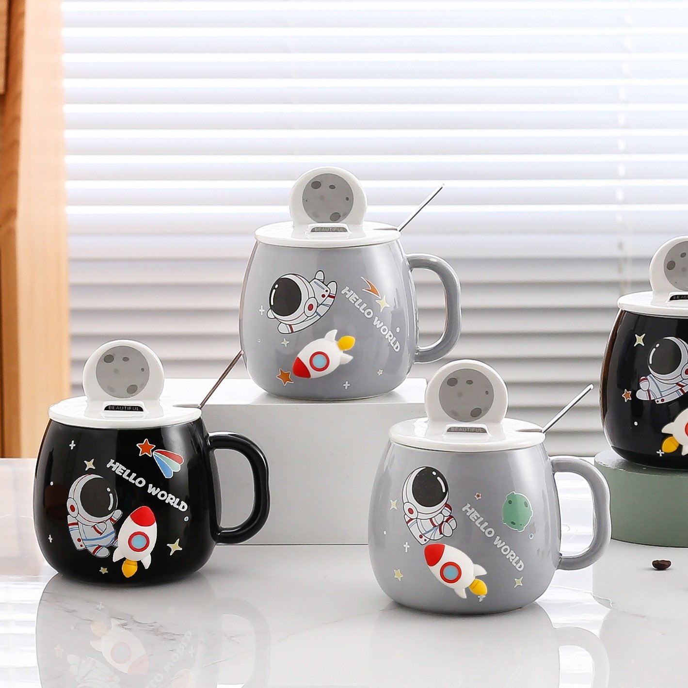 Cute creative cartoon ceramic cup,home Office Business Gift personality Cute milk juice coffee mug