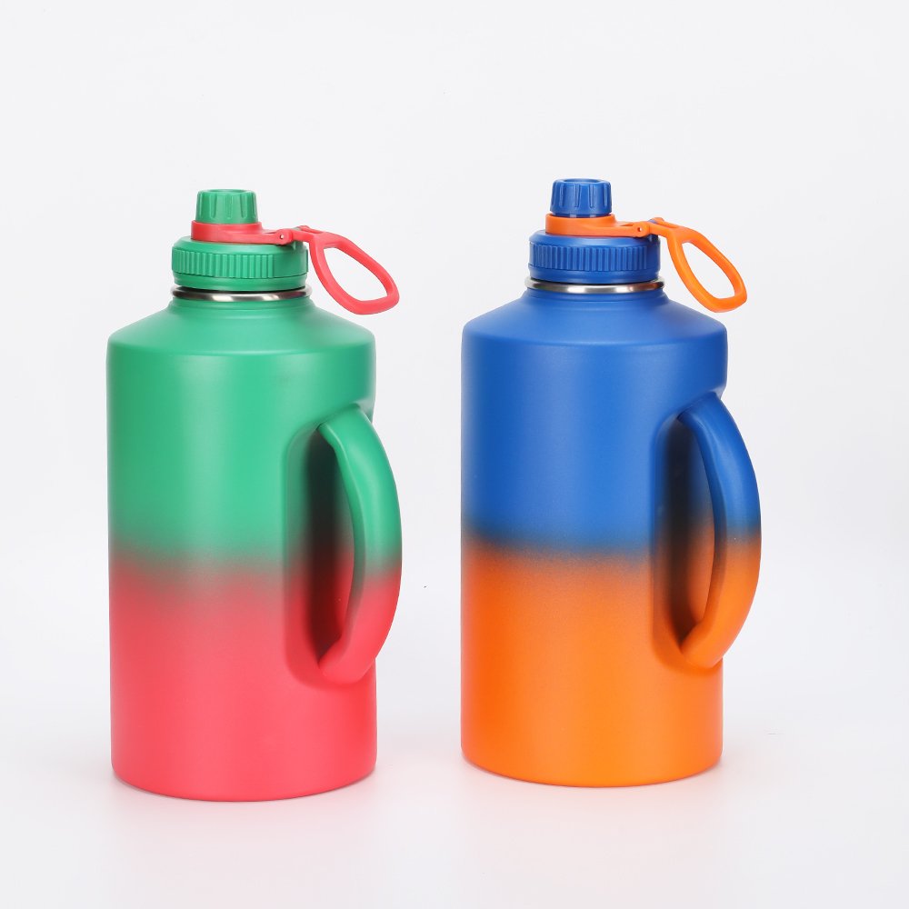 New 2.2L drinking Sport Water bottle Stainless Steel Double Wall Vacuum Flasks Gym Water Bottle with Lid