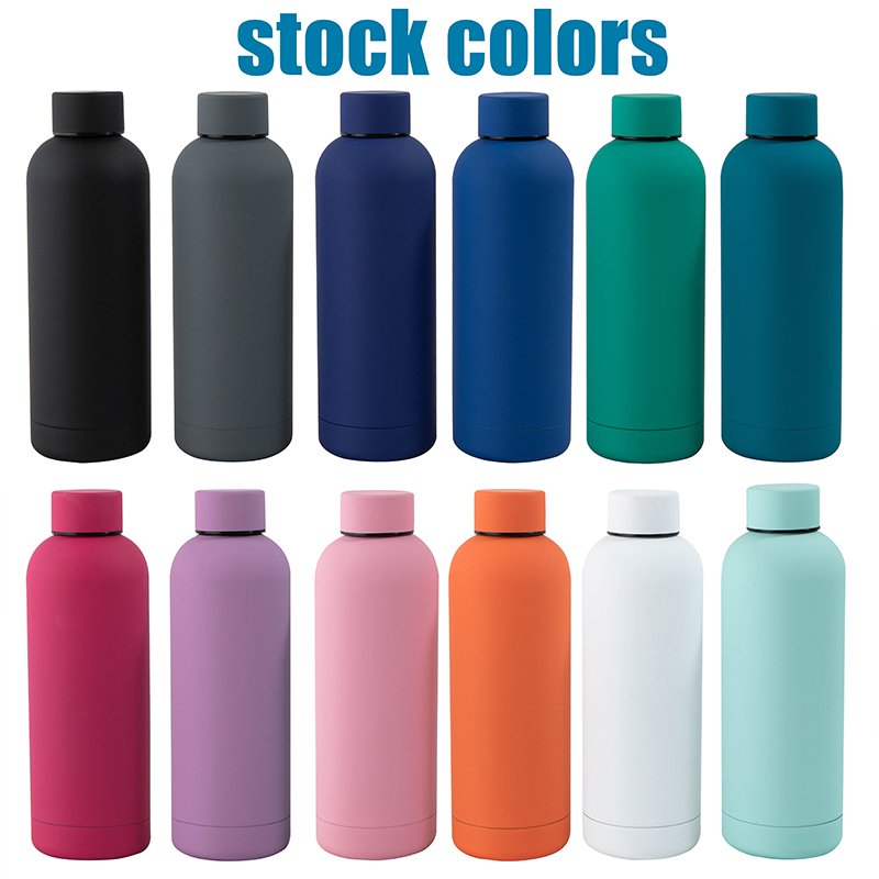 NEW 17oz/500ml Customized Logo Stocked Double Wall Vacuum Flask Insulated Water Bottle Stainless Steel Tumbler Sports Water Bot